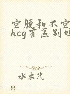 空腹和不空腹的hcg有区别吗