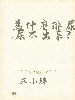 为什么排尿困难,尿不出来?