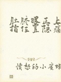 肚脐眼正上方一指位置隐痛按压疼