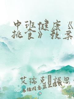 中班健康《我不挑食》教案ppt