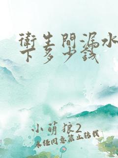 卫生间漏水修一下多少钱