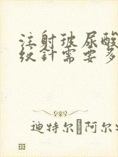 注射玻尿酸去皱纹针需要多少钱一针