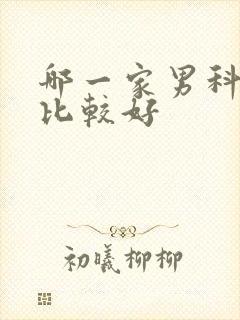 哪一家男科医院比较好