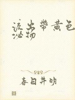 流出带黄色的分泌物