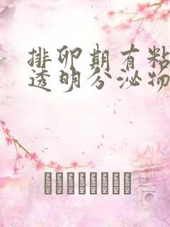 排卵期有粘稠半透明分泌物