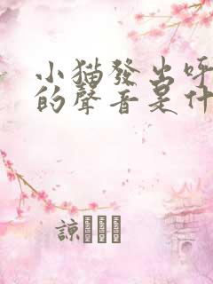 小猫发出呼噜噜的声音是什么意思