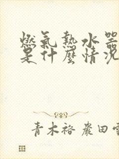 燃气热水器漏水是什么情况怎么修