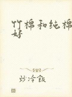 竹棉和纯棉哪个好