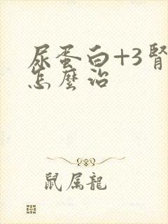 尿蛋白+3肾病怎么治