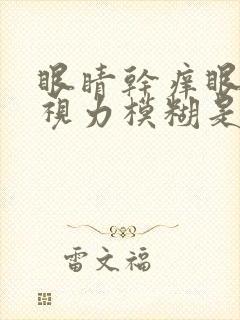 眼睛干痒眼屎多视力模糊是怎么回事