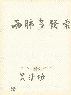 两肺多发索条影