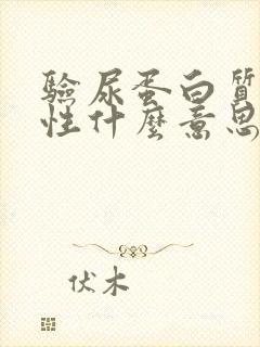 验尿蛋白质弱阳性什么意思