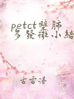 petct双肺多发微小结节