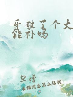 牙破了个大洞还能补吗