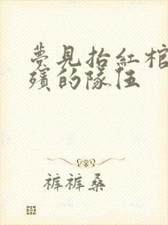 梦见抬红棺材出殡的队伍