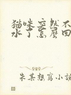 猫咪突然不爱喝水了怎么回事