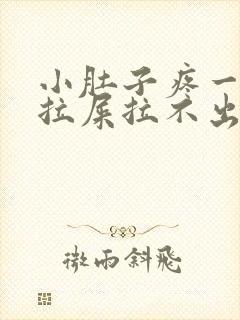 小肚子疼一直想拉屎拉不出来