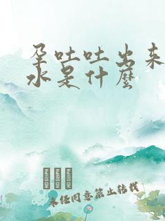 孕吐吐出来的黄水是什么