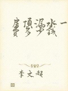 房顶漏水一般花费多少钱