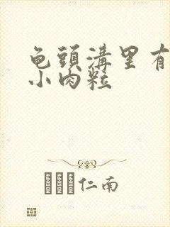 龟头沟里有一圈小肉粒