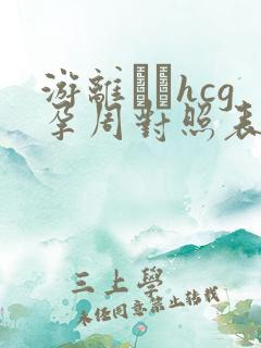 游离β–hcg孕周对照表