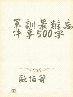 军训最难忘的一件事500字