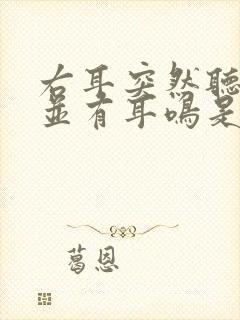 右耳突然听力低并有耳鸣是怎么回事