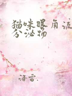 猫咪眼角流脓状分泌物