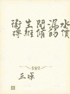 卫生间漏水不砸砖维修的价位