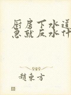 厨房下水道放水急就反水什么原因