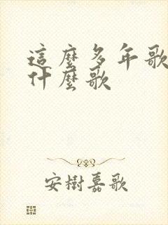 这么多年歌词是什么歌