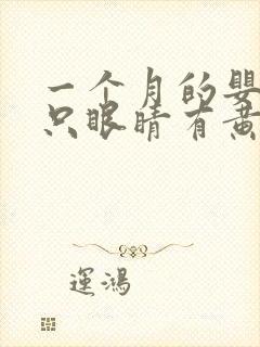 一个月的婴儿一只眼睛有黄脓状眼屎