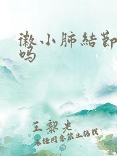 徽小肺结节严重吗