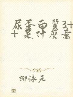 尿蛋白质3+++ 是什么意思