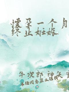 怀孕一个月如何终止妊娠