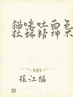 猫咪吐白色泡沫拉稀精神不好