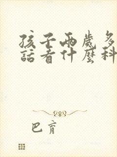 孩子两岁多不说话看什么科?