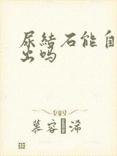 尿结石能自己排出吗