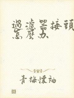 过滤器接头漏水怎么办