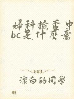 妇科检查中的wbc是什么意思