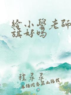 给小学老师送锦旗好吗
