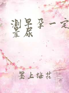 测早孕一定要用晨尿