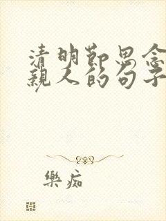 清明节思念逝去亲人的句子 经典