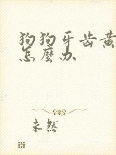 狗狗牙齿黄口臭怎么办