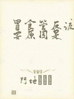 胃食管反流的主要原因是