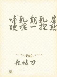 哺乳期乳房里有硬块一捏就痛怎么办