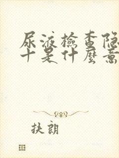 尿液检查隐血3十是什么意思