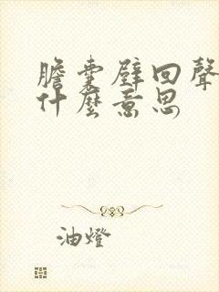 胆囊壁回声强是什么意思