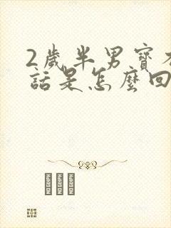 2岁半男宝不说话是怎么回事