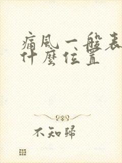 痛风一般表现在什么位置